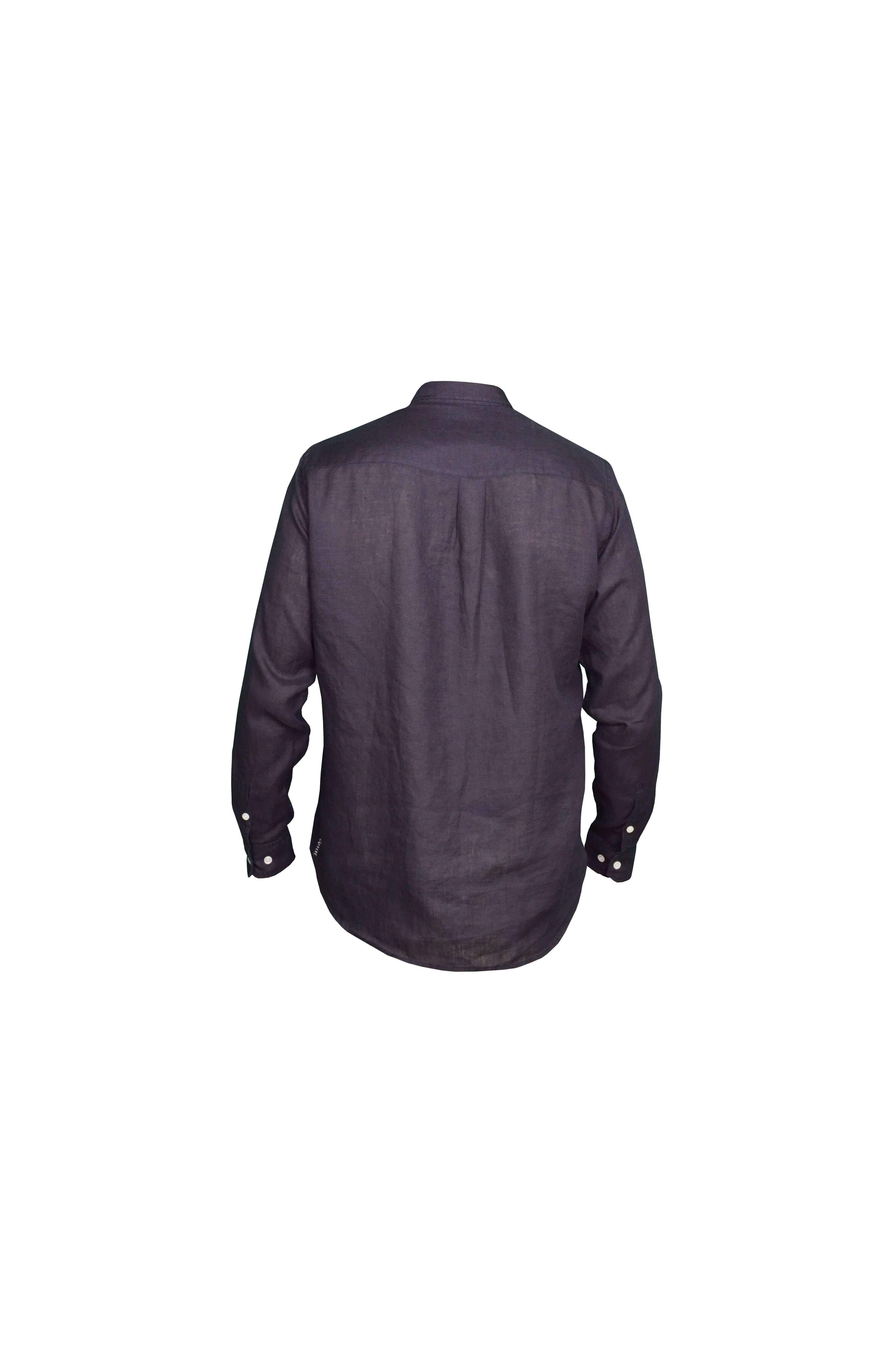 Faros Black Linen Shirt - FAROS LINEN