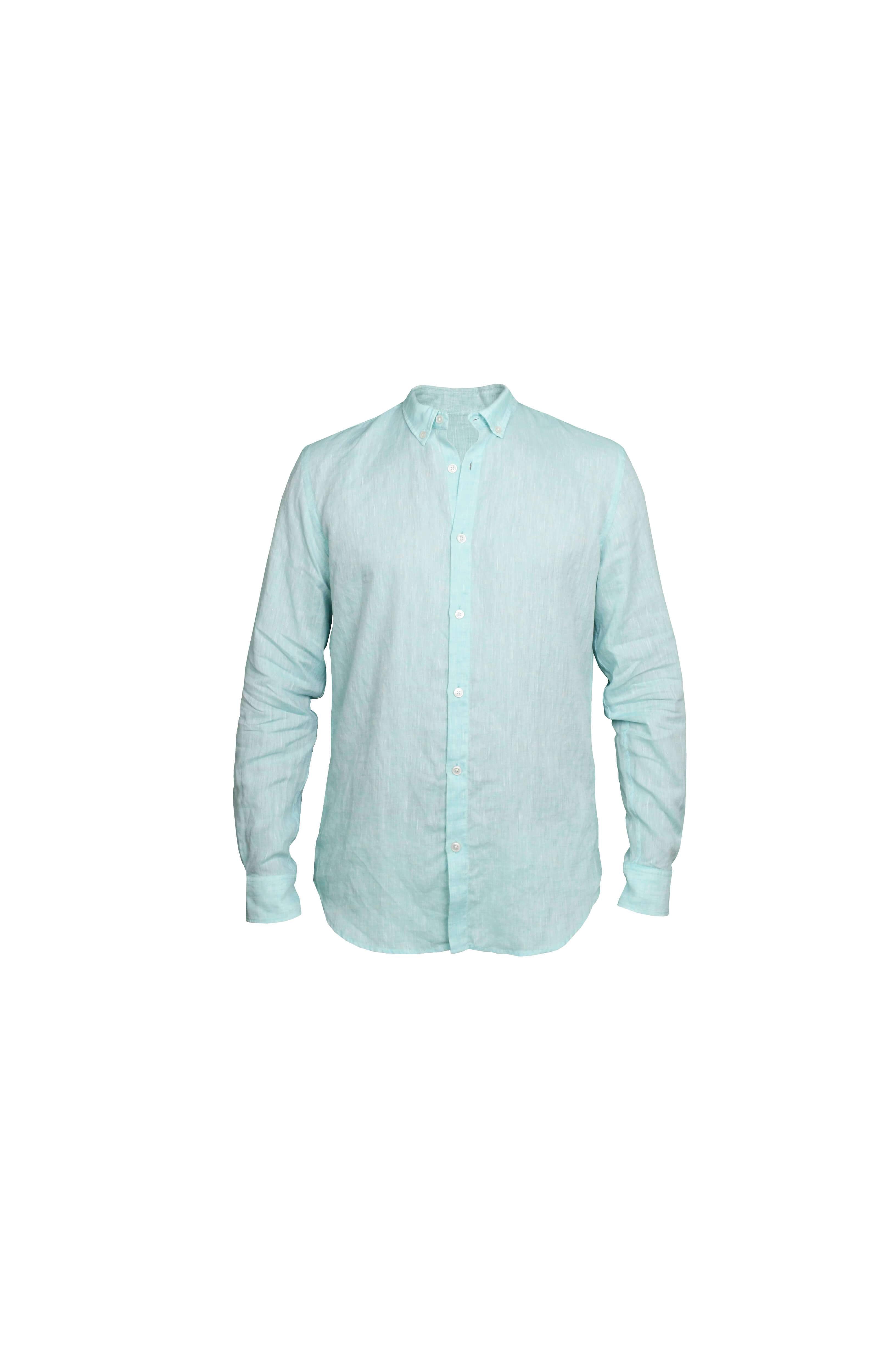 Faros Aquamarin Linen Shirt - FAROS LINEN